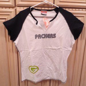 NFL Green Bay Packers Black & White T-Shirt, 100% Cotton (42)